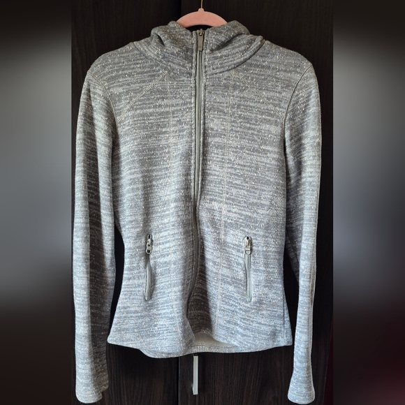 Bench Women's Heather Gray Zip-Up Hoodie - Picture 2 of 4